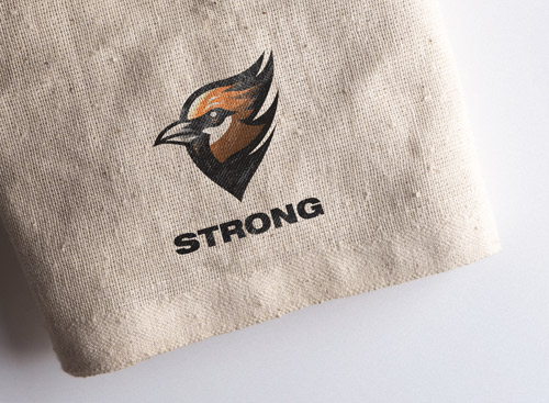 Logo on Linen Fabric