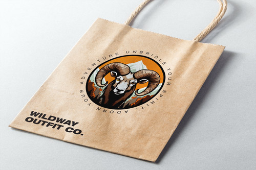 Logo on a Paper Shopping Bag