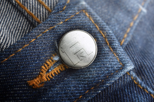 Logo on a Jeans Button