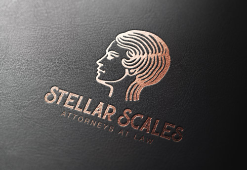 Logo on Black Leather