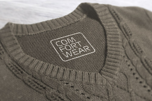 Logo on a Sweater Label