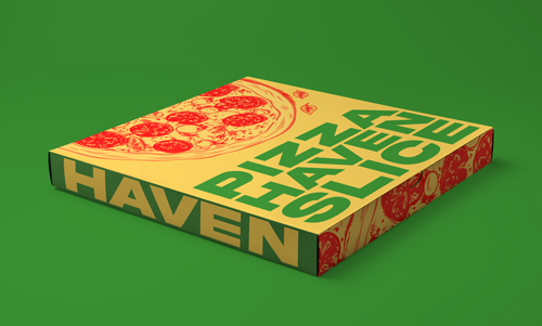 Pizza Kutusunun Yukarıdan Görünüşü