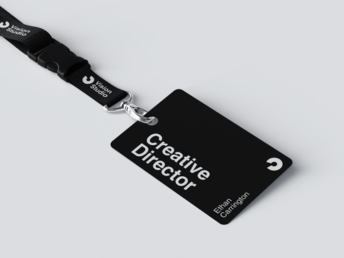 Badge de bureau Vue de haut