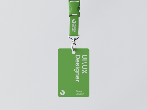 Badge de conférence Vue de face