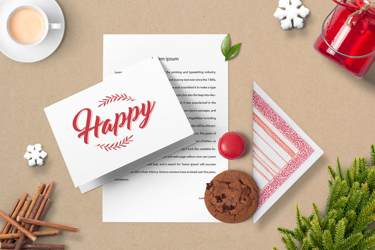 Christmas Greeting Card with a Flyer