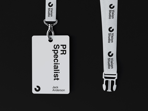 Badge suspendu à un cordon