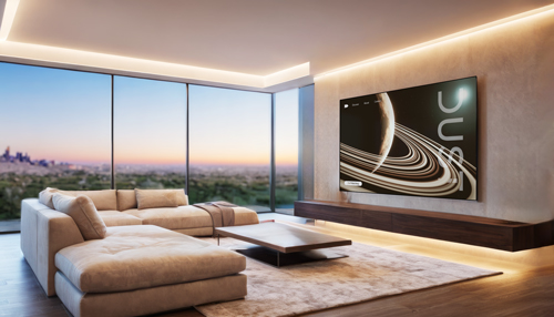 Home TV Placed on a Wall