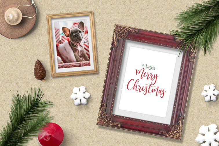Two Christmas Photo Frames