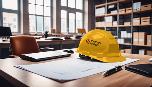 Construction Helmet With Stationery