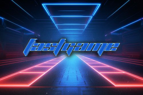 Logo With a Neon Lights Background