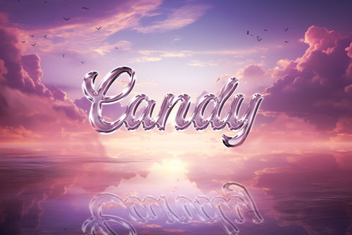 Logo Placed in Pink Clouds