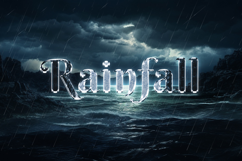 Logo on a Rainy River Background