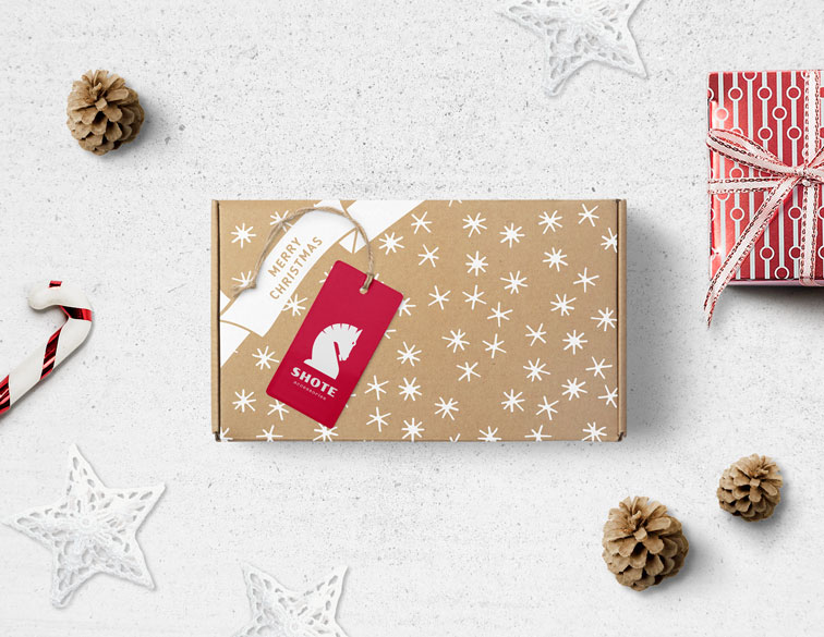 クリスマス用段ボールの贈答箱