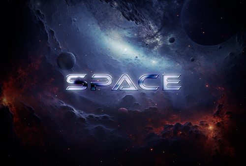 Logo Holder Placed in Space