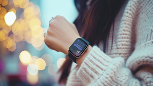 Woman Wearing a Sweater and a Watch