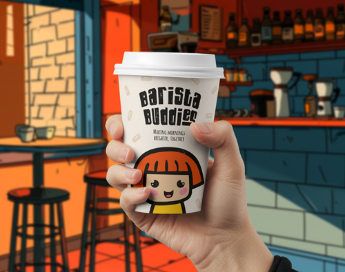 Paper Cup With an Animated Background