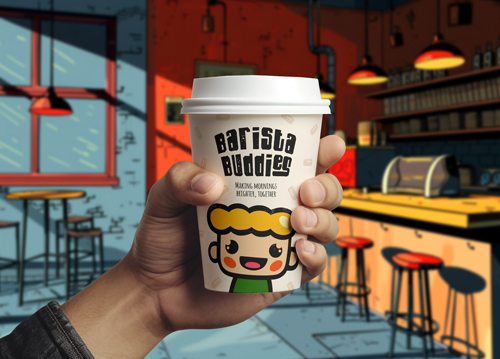 Coffee Cup With an Animated Background