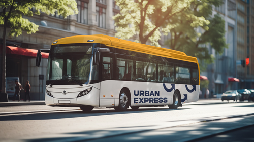 حافلة متوقفة بجوار مبنى سكني