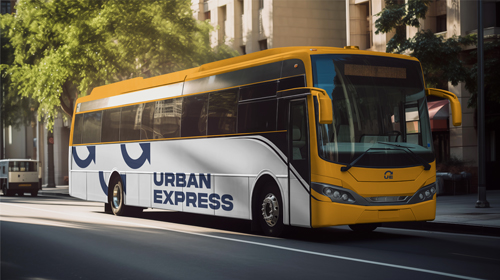 حافلة متوقفة بجوار مبنى سكني