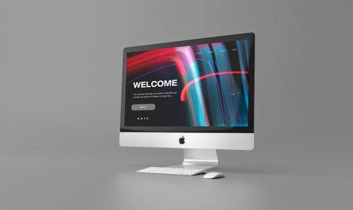 iMac with iMouse Right-Side View