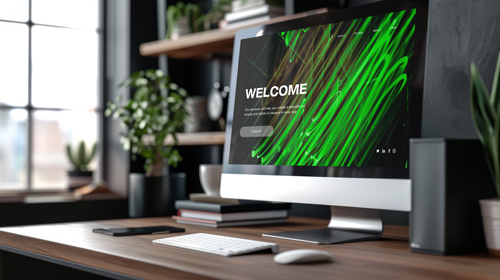 iMac and Input Devices on a Desk
