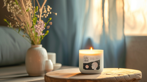 Candle Jar with Flower Vase and Home Decor