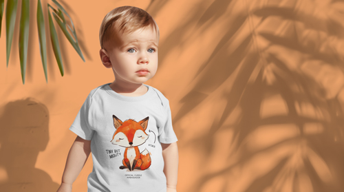 Baby in a Bodysuit Looking Aside