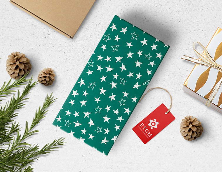 飾りつけされたクリスマスプレゼント