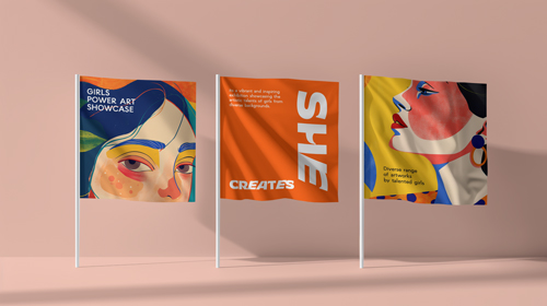 3 Flags Side by Side