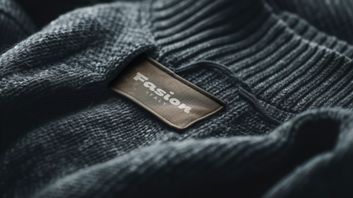 نظرة مكبرة لملصق على معطف مطرز