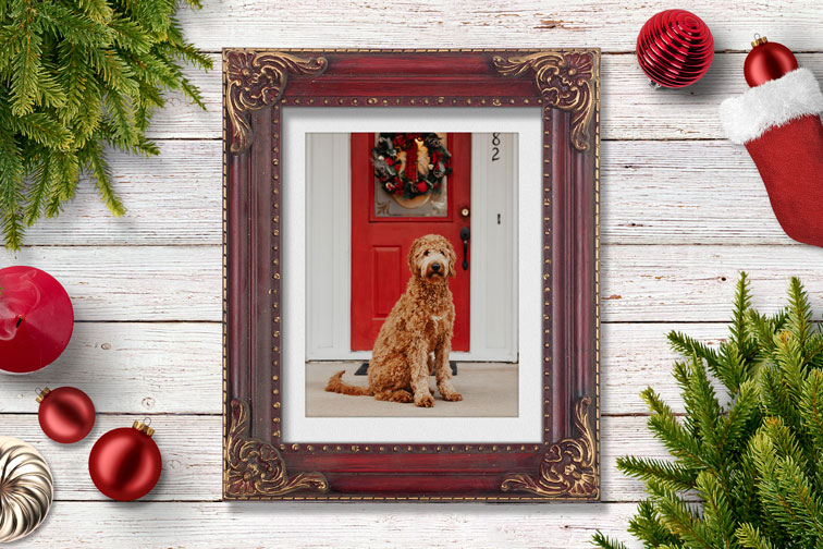 Vintage Christmas Photo Frame