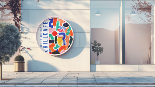 Circular Signage on a Modern Structure