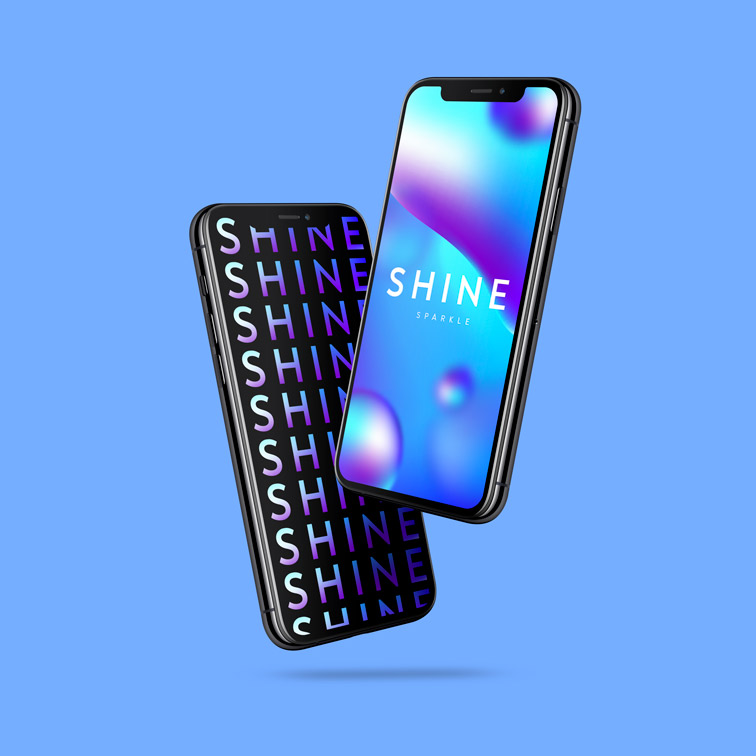 アイフォーンモックアップの表と裏