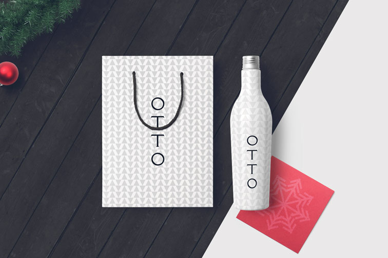 Paper Bag with a Bottle