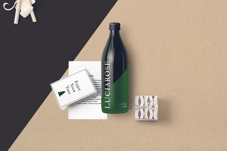 Lemonade Bottle with Cards and a Gift