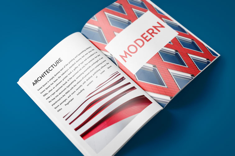 Top View of an Open Magazine 