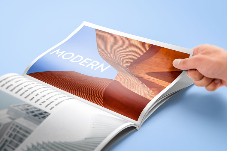 Open Page of a Magazine