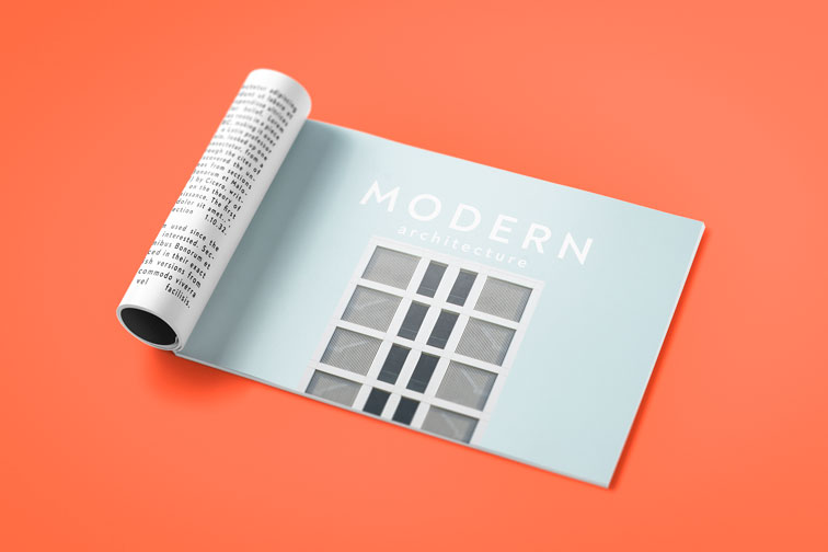 Horizontal Rolled up Magazine 