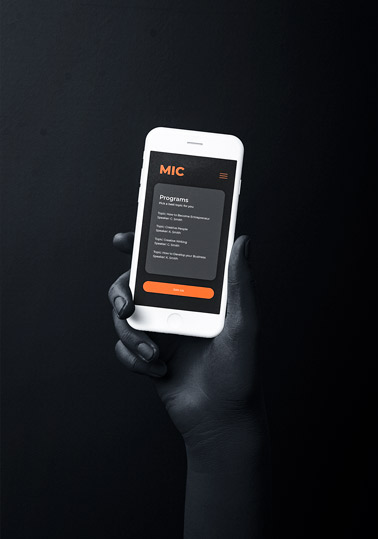 Hand Holding an iPhone