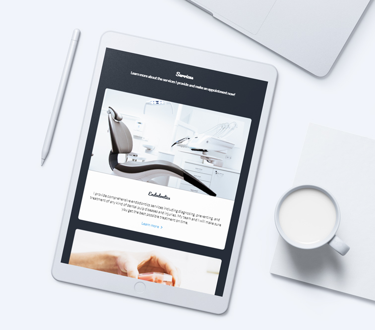 Tablet on a White Background