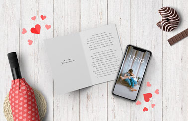 Valentine's Greeting Card and an iPhone 