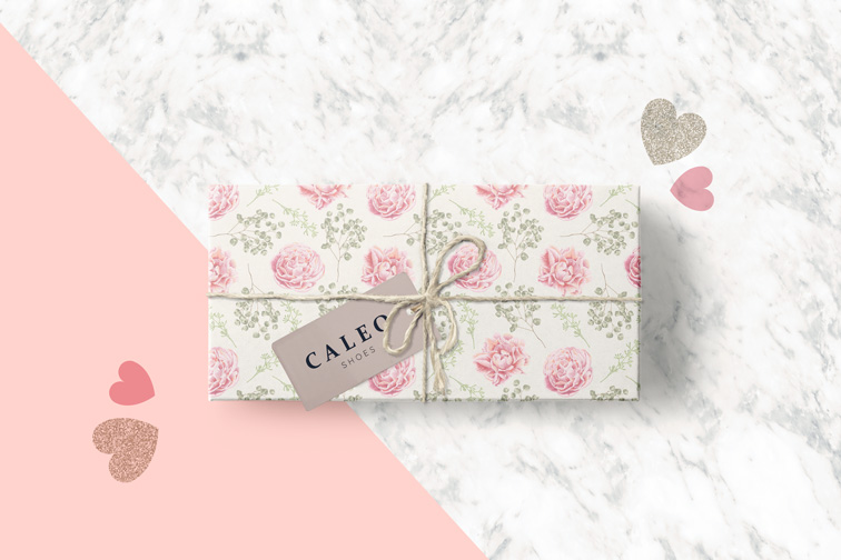 Delicada caja de regalo de San Valentín