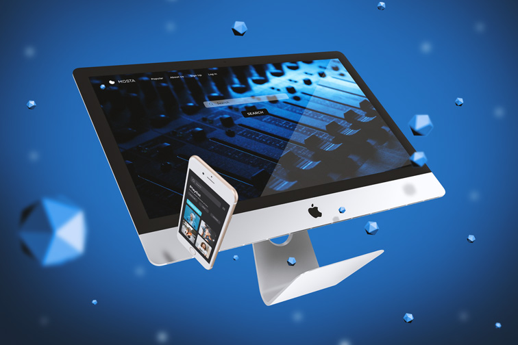 iMac and iPhone in the Air