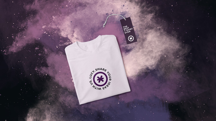 Folded T-shirt with a Hang Tag