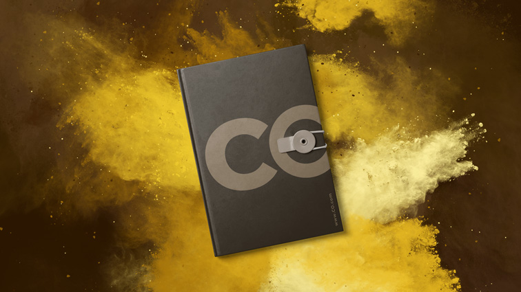 Hardcover Button Notebook