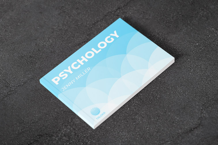 Horizontal Softcover Book on a Black Background