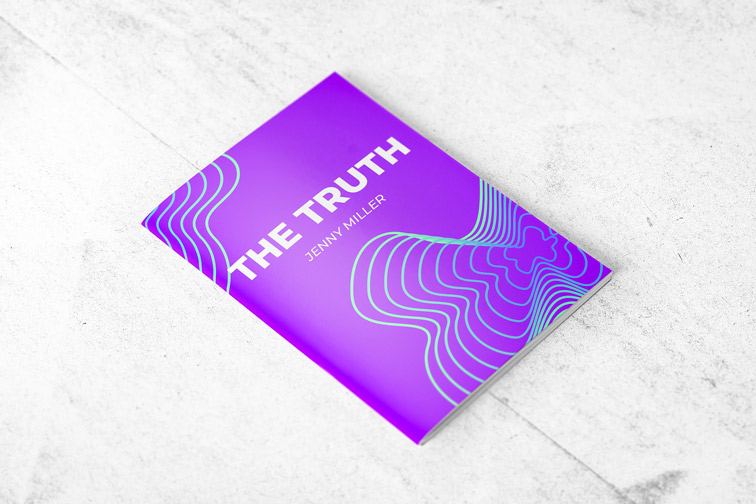 Vertical Booklet on a White Background