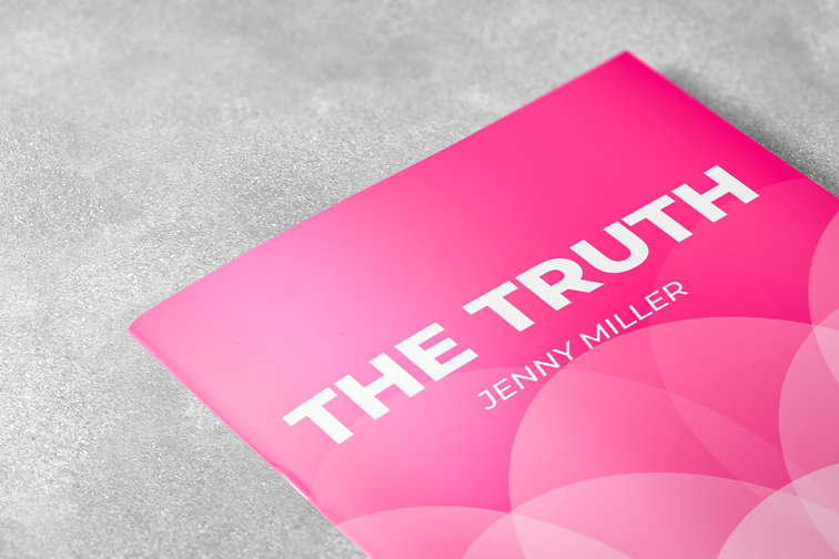 Booklet Upper Part on a Grey Background