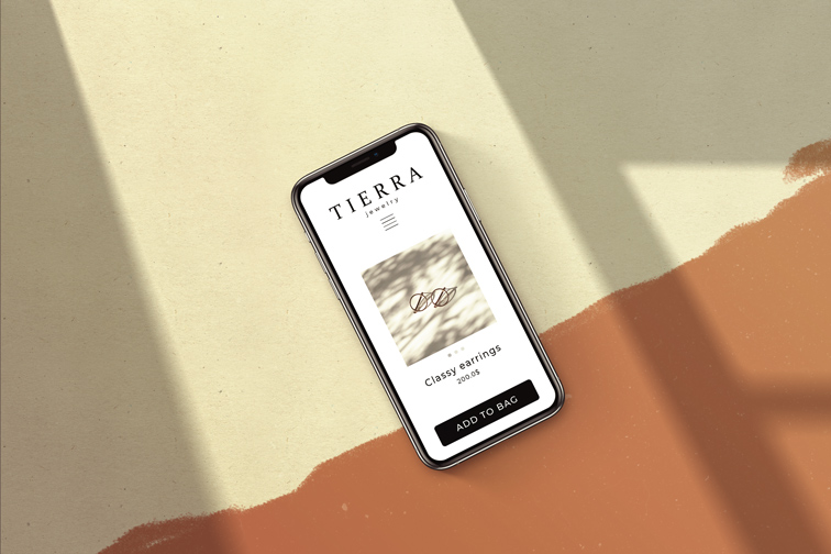 iPhone sobre un fondo retro