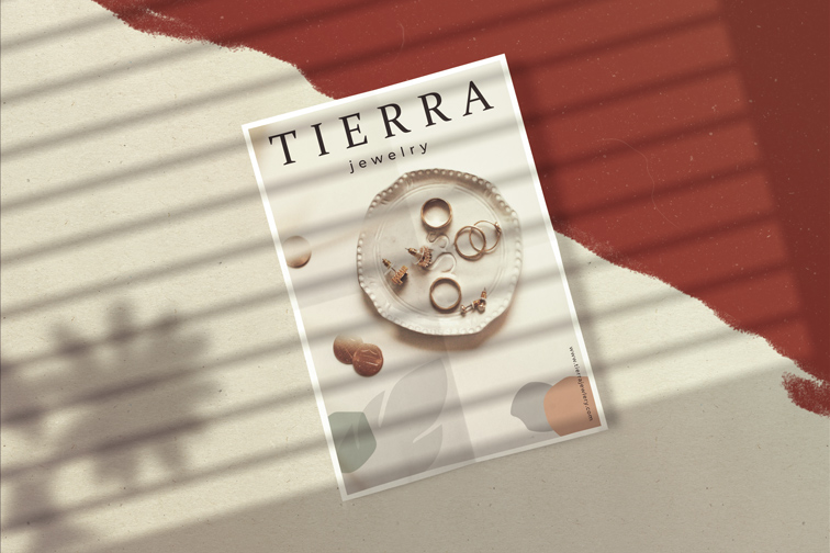 Folleto sobre un fondo retro